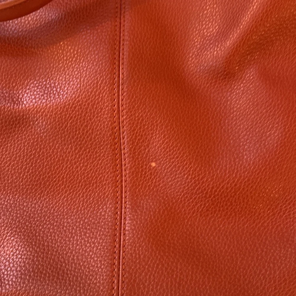 🌾Longchamp Rich Orange 🌾XLarge Leather Travel ✈️ Bag🌾 - Picture 9 of 17
